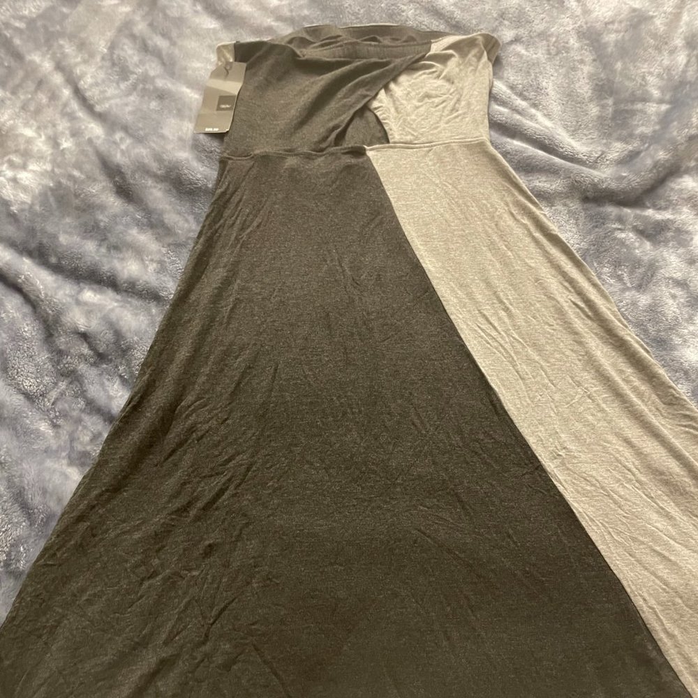 Brand New Mossimo Gray Block Strapless Summer maxi Dress